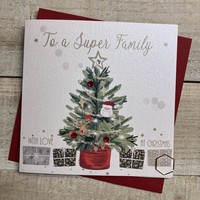 SUPER FAMILY - TREE & PRESSIES - CHRISTMAS CARD (C24-60)