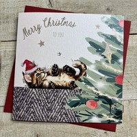 CUTE KITTY CAT - CHRISTMAS CARD (C24-143)