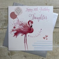 3 x DAUGHTER BIRTHDAY AGE 30 - FLAMINGO LARGE CARD (XB156-D30)
