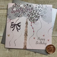 LOVELY AUNTIE - PINK & GREY COCKTAIL GLASSES (DP19)