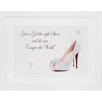 GLITTER HEELS CONQUER THE WORLD QUOTE ARTWORK (PIC33)