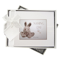 SILVER NAMING DAY BUNNY  -  PHOTO ALBUM - SMALL (NS1S)
