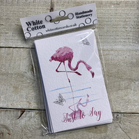 NOTELETS- JUST TO SAY FLAMINGO PACK OF 6 (N95-15J)