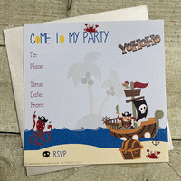 INVITES - BIRTHDAY PIRATE SHIP PACK OF 6 (N90-1)