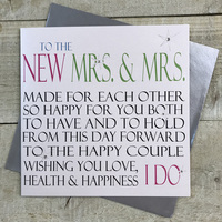 MRS & MRS WEDDING WORDS (N51-F)