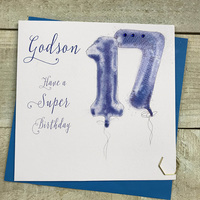 AGE 17 - GODSON - BLUE HELIUM BALLOON (HB17-GODS)