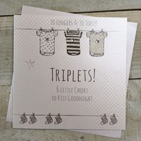 NEW BABY WASHING LINE TRIPLETS SILVER (G36)