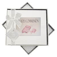 1ST COMMUNION PINK BIBLE & BEADS - GUEST BOOK (FCP4)