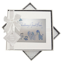CHRISTENING - GUEST BOOK - BLUE TOYS (CTB4G)