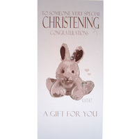 MONEY WALLET - CHRISTENING BUNNY SILVER (WBW15 - CHRISTENING BUNNY SILVER)