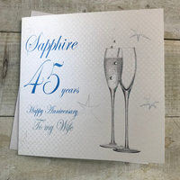 45 - ANNIVERSARY WIFE - CHAMP FLUTES (BD145-W)