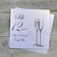 12- ANNIVERSARY WIFE - CHAMP FLUTES (BD112-W)
