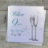9 - ANNIVERSARY WIFE - CHAMP FLUTES (BD109-W)