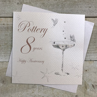 8- POTTERY ANNIVERSARY FLUTES (BD108)