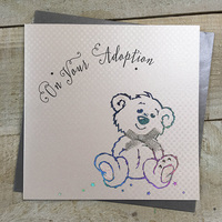 ADOPTION - SILVER TEDDY BEAR (B202)