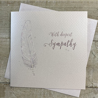 WITH DEEPEST SYMPATHY- FEATHER (B161)
