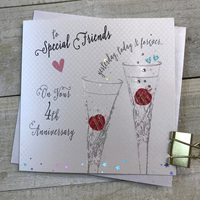 4 - ANNIVERSARY- SPECIAL FRIENDS - CRYSTAL  FLUTES (B101-4-SP)