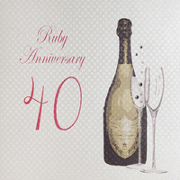 40-  RUBY ANNIVERSARY FLUTES (A40)