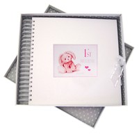 1ST BDAY PINK BUNNY -CARD & MEMORY BOOK (1R10)