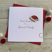 Special Family - Wooden Glittered Santa Hat (XS9-SPF)