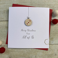 From All of Us - Wooden Glittered Christmas Bauble (XS20-FAU)