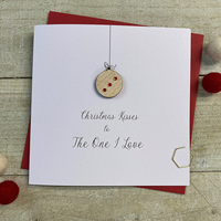 One I Love - Wooden Glittered Christmas Bauble (XS20-OIL)