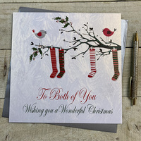 Both of You Birds & Stockings Large Christmas Card (XX14-80)