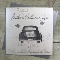 BROTHER & BROTHER IN LAW WEDDING CAR CARD (PD172B)