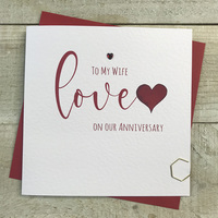 WIFE ANNIVERSARY - RED LOVE HEART (S163)