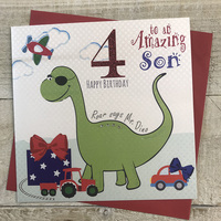 Son 4th Birthday, Dinosaur, Dino, Toys (G84-4S)