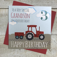 Special Grandson, 3rd Birthday, Tractor (GA3-GS)