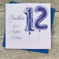 Brother 12th Birthday, Blue Helium Balloon (HB12-BRO)