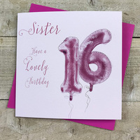 Sister 16th Birthday, Pink Helium Balloon (HP16-SIS)
