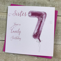 Sister 7th Birthday, Pink Helium Balloon (HP7-SIS)