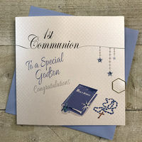 1st Communion To a Special Godson, Blue Bible (LL257-GODS)