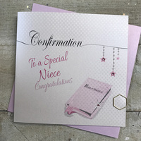 Confirmation To a Special Niece, Pink Holy Bible (LL258-NIE)