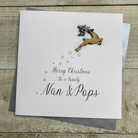 NAN & POPS - CHRISTMAS REINDEER CARD (XS11-NANPOPS)