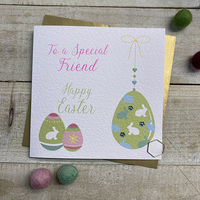 SPECIAL FRIEND - HANGING EGG BLUE BUNNIES (EB12-SF)