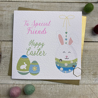 SPECIAL FRIENDS - HANGING BLUE BUNNY EGG  (EB14-SFS)