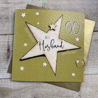 HUSBAND AGE 90 - BIG STAR CARD (S198-H90)