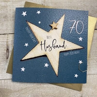 HUSBAND AGE 70 - BIG STAR CARD (S198-H70)