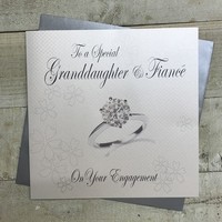 GRANDDAUGHTER & FIANCE ENGAGEMENT CARD - LARGE CARD (XLWB222-GD)