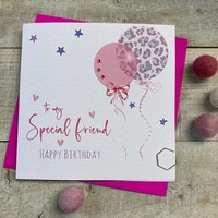 SPECIAL FRIEND - 2 LEOPARD PRINT BALLOONS (S269)