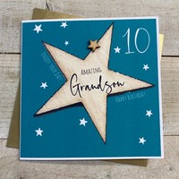Happy Birthday Grandson AGE 10 - STARS (S198-GS10)