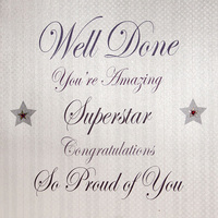 Well Done, Superstar - words (LARGE) (XPD21)