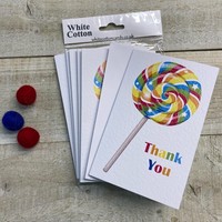 NOTELETS- THANK YOU PACK OF 6 -BIG LOLLYPOP (N95-204)