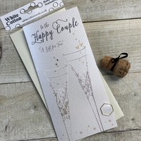 MONEY WALLET - HAPPY COUPLE HANDMADE CRYSTAL FLUTES (WBW109)