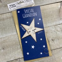 GRANDSON MONEY WALLET - BIG BLUE STAR - GIFT FOR YOU (WBW198-GS)