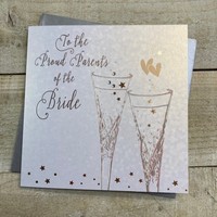 TO THE PROUD PARENTS OF THE BRIDE CRYSTAL FLUTES (B110-B)