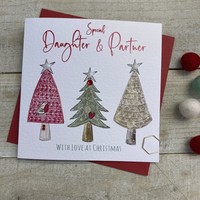 DAUGHTER & PARTNER 3 TREES  - CHRISTMAS CARD (C22-19)